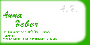 anna heber business card